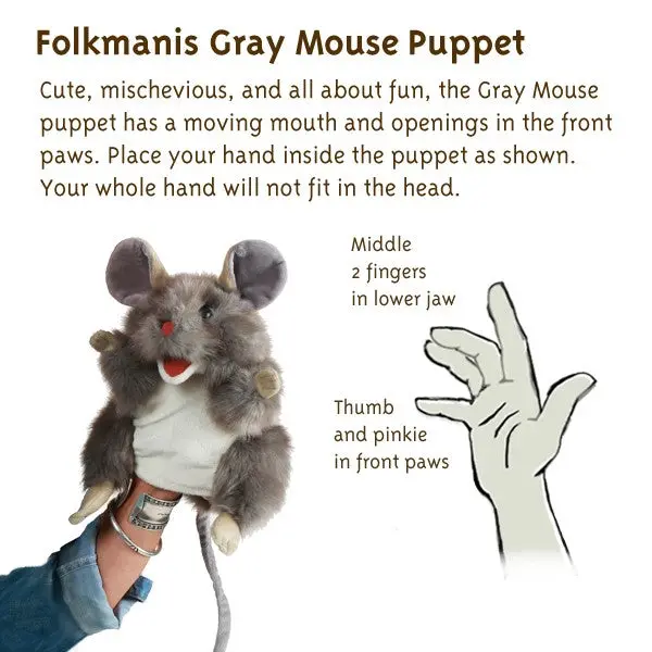 Gray Mouse Hand Puppet 1
