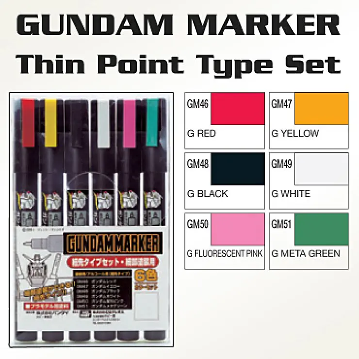 Gundam Marker F Edge Marker Set 1