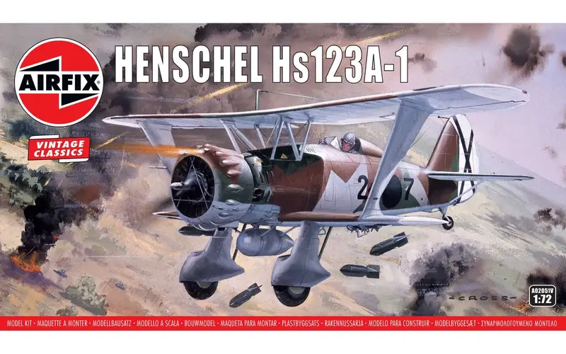 Henschel Hs123a-1 (1/72 Scale) Aircraft Model Kit 1