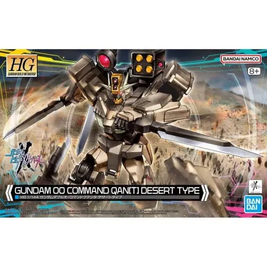 Hgg00 Gundam 00 Command Qan[T] Desert Type (1/144 Scale) Plastic Gundam Model Kit 1
