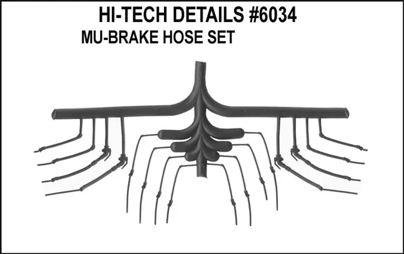 Hi-Tech Details 6034 Ho Diesel Mu Signal & Air Real Rubber Hoses (1 Set) 1