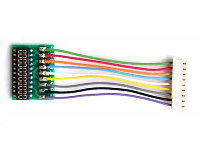 Ho Dcc Decoder Harness (T-1"-21) Jst 9-Pin To Nem21 Socket, 5" 12.7Cm Wires Tnc1354 1