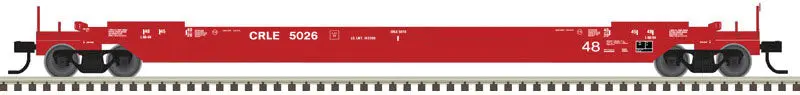 Ho Gunderson 48' All-Purpose Well Car - Ready To Run -- Coe Rail Leasing Crle 5073 (Red, White) 1