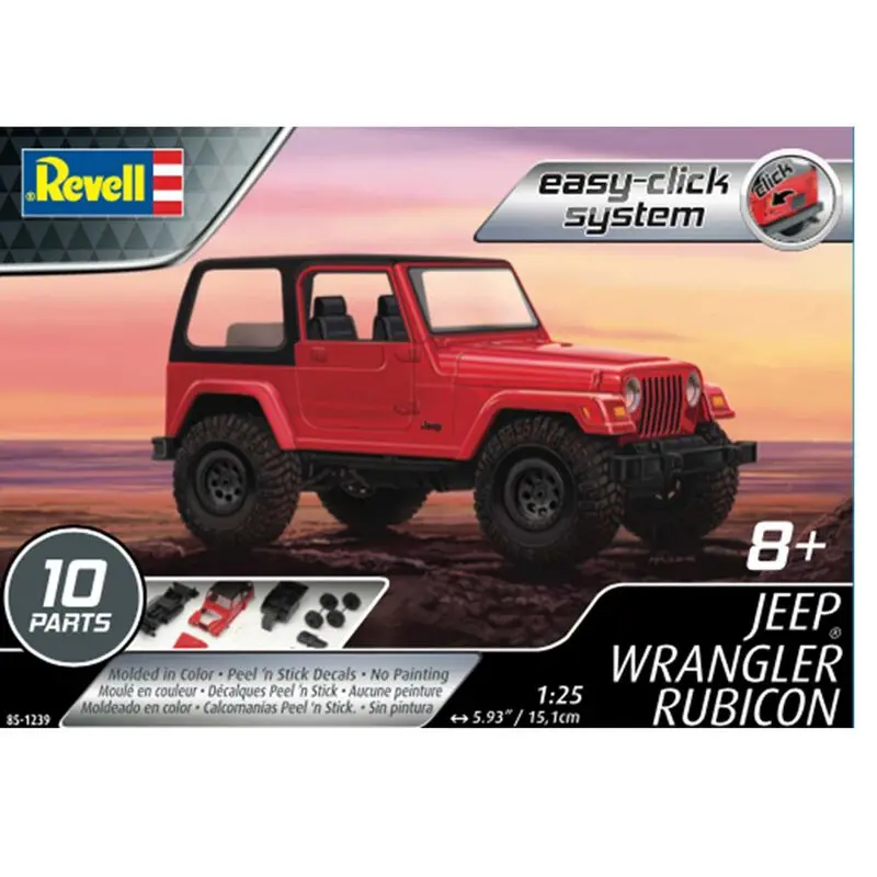 Jeep Wrangler Rubicon (1/25 Scale) Vehicle Model Kit Rmx851239 1