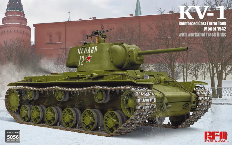Kv-1 With Reinforced Cast Turret Model 1942 (1/35 Scale) Plastic Military Model Kit 1
