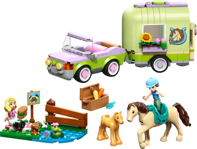 Lego® Friends Horse And Baby Foal Trailer Building Set 42695 1