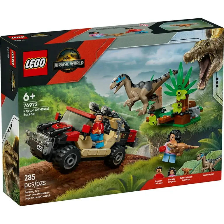 Lego Jurassic World Rebirth Raptor Off-Road Escape Building Set 76972 1