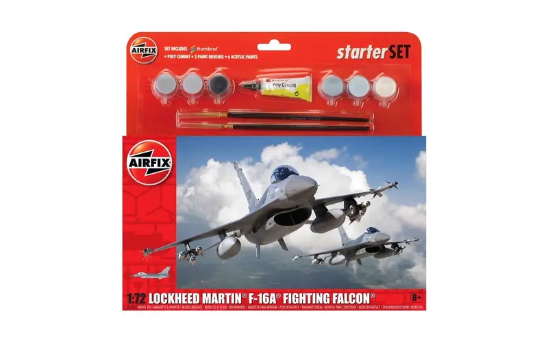 Lockheed Martin F-16A Fighting Falcon (1/72 Scale) Starter Aircraft Kit 1