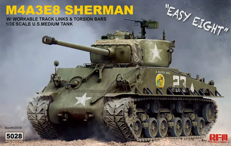 M4a3e8 Sherman (1/35 Scale) Plastic Military Model Kit 1