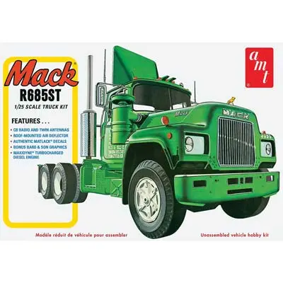 Mack R685st Semi Tractor (1/25 Scale) Plastic Vehicle Model Kit 1