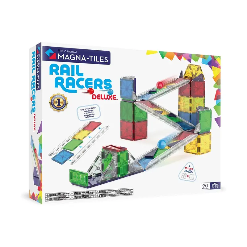 Magna-Tiles Rail Racers Piece Magnetic Tile Building Set 1
