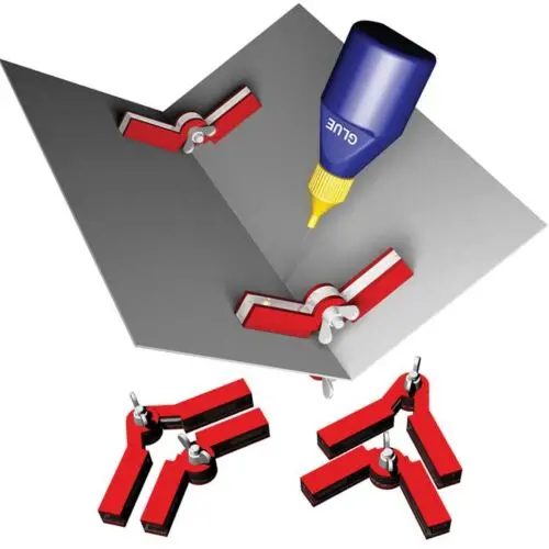 Magnetic Adjustable Angle Hold-And-Glue Set 2 Adjustable-Angle Magnetic Clamps (Glue Not Included) 1