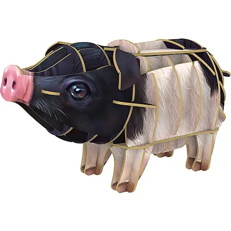 Makebug Voices Of Nature Pig 3D Kraft Paper Puzzle 1