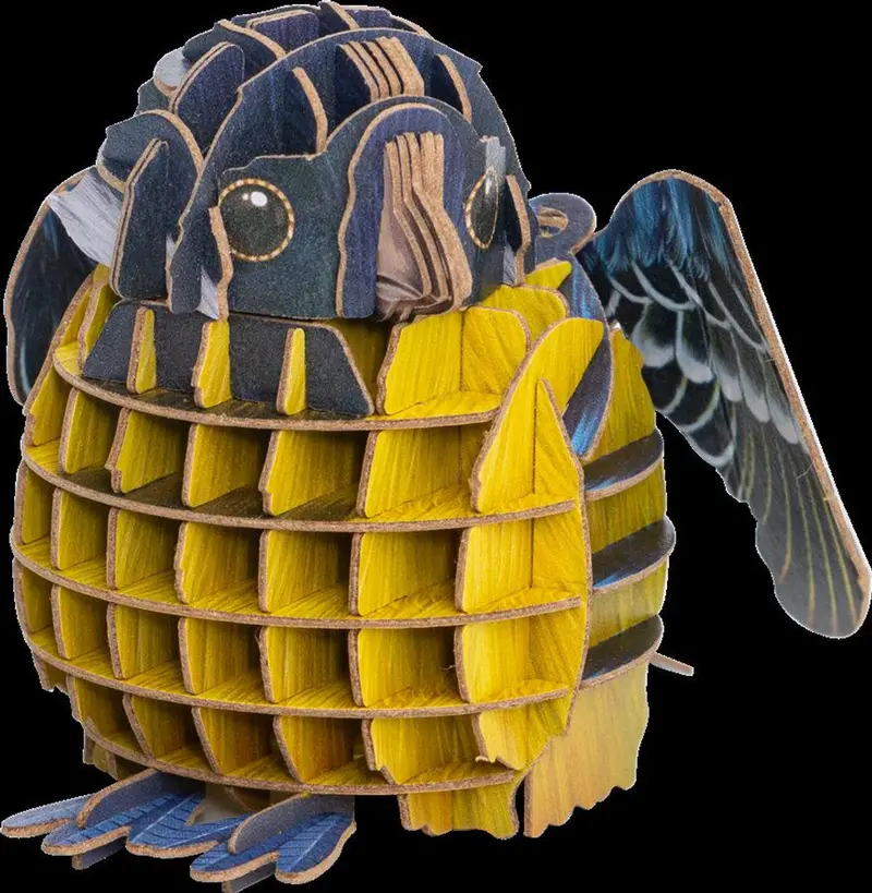 Makebug Voices Of Nature Yellow Bellied Tit 3D Kraft Paper Puzzle 1