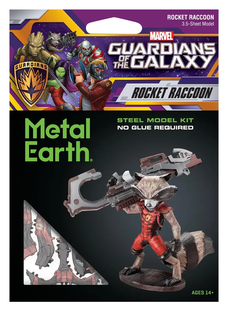 Metal Earth Guardians Of The Galaxy Rocket Raccoon Metal Model Kit 1