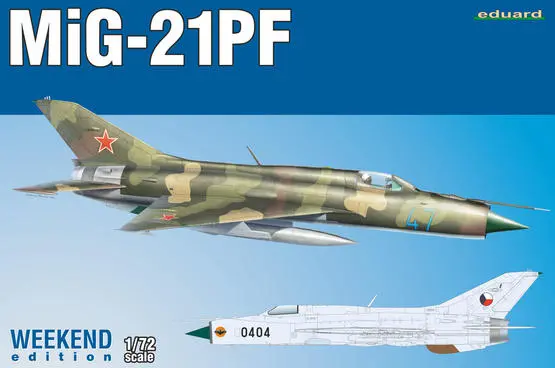 Mig-21Pf Fishbed Weekend Edition (1/72 Scale) Military Aircraft Kit 1