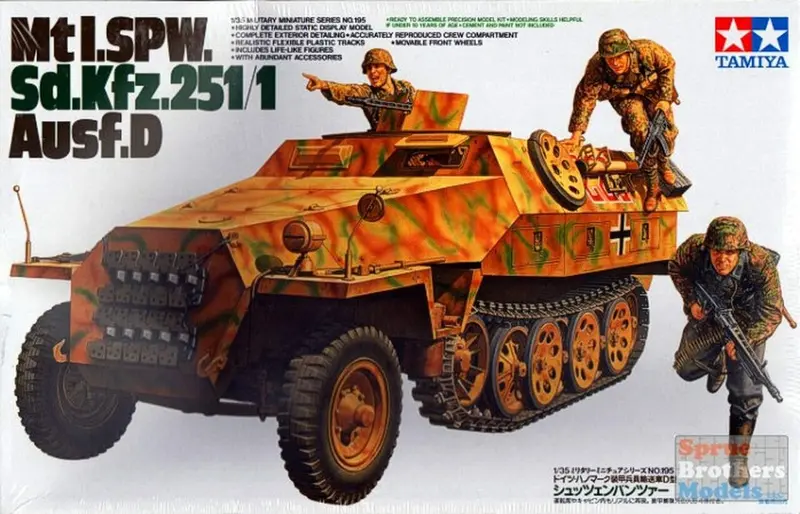 Mtl. Spw Sd.Kfz. 251/1 Ausf.Dk (1/35 Scale) Plastic Military Model Kit 1