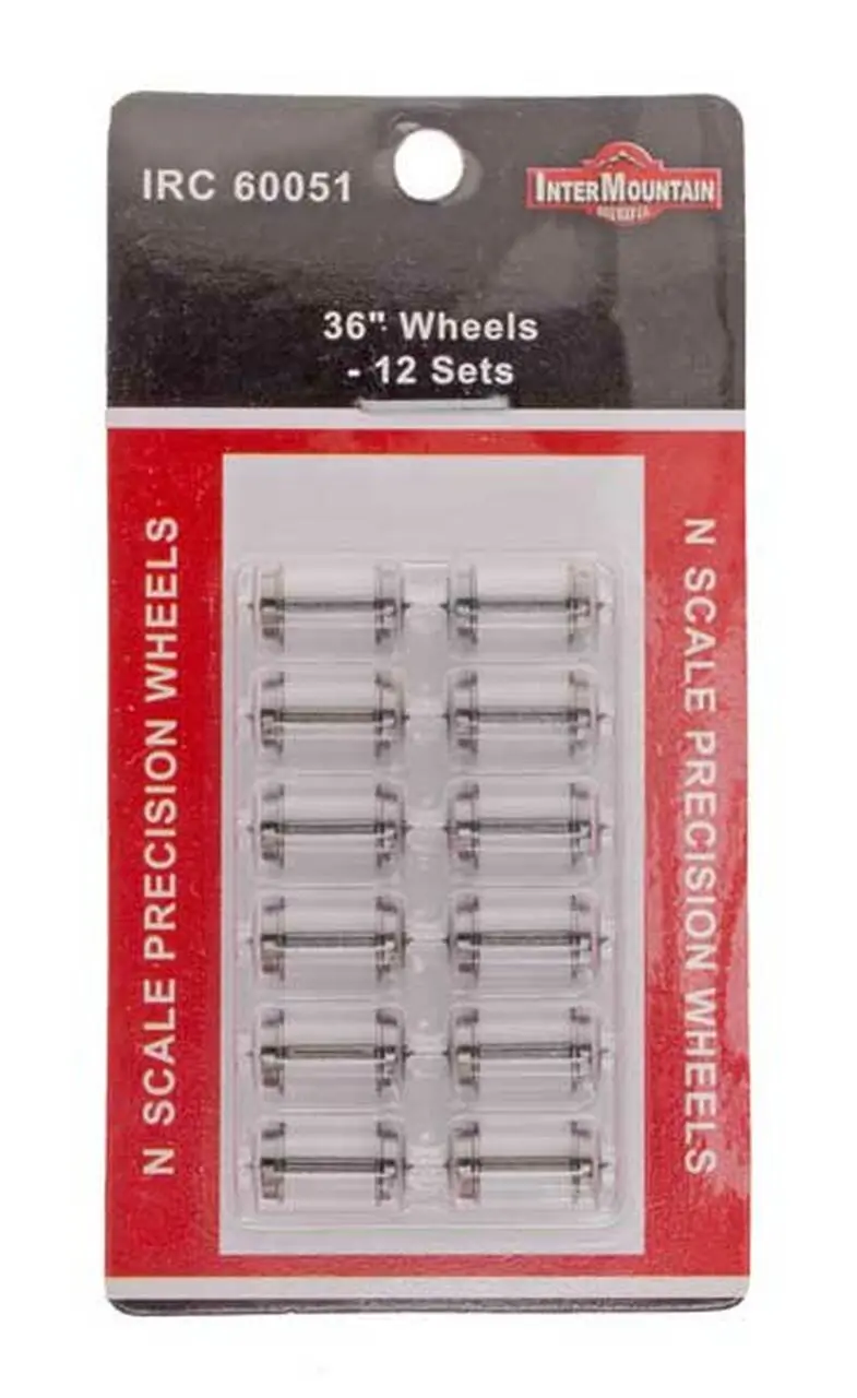 N All Brass 36" Wheelsets - 12 Pack 1