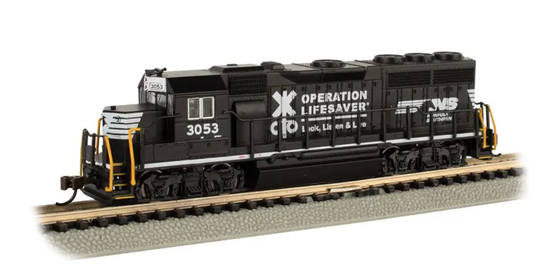 N Gp40 With Operating Headlights: Norfolk Southern Operation Lifesaver #3053 1