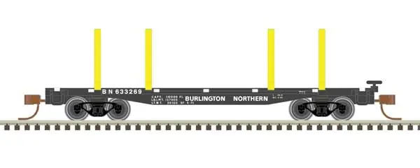 N Scale Atlas Trains - N 45' Logging Flat Bn Road #633008 1