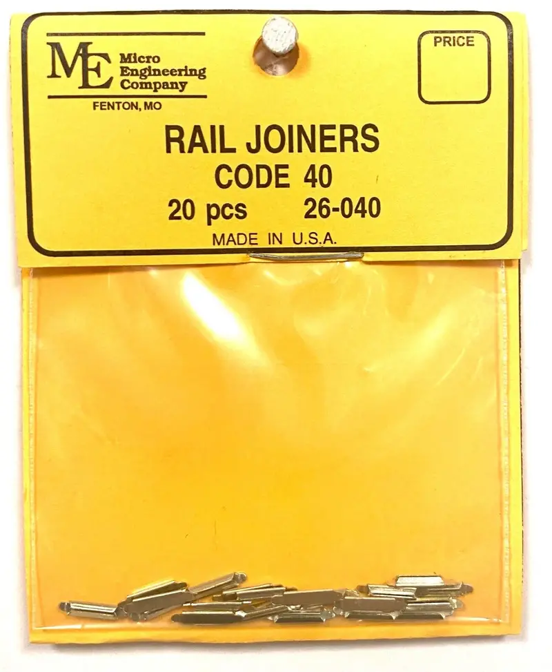N Scale Code 40  Rail Joiners (20 Pack) 1