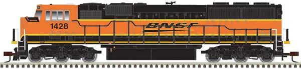 N Scale 	Emd Sd60m With Ditch Lights - Standard Dc - Master Silver(Tm) -- Bnsf Railway 1452 (H3, Orange, Yellow, Black) 1