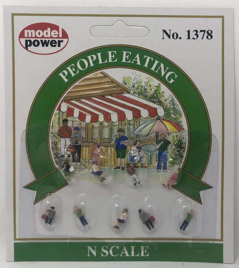 N Scale People Eating 1