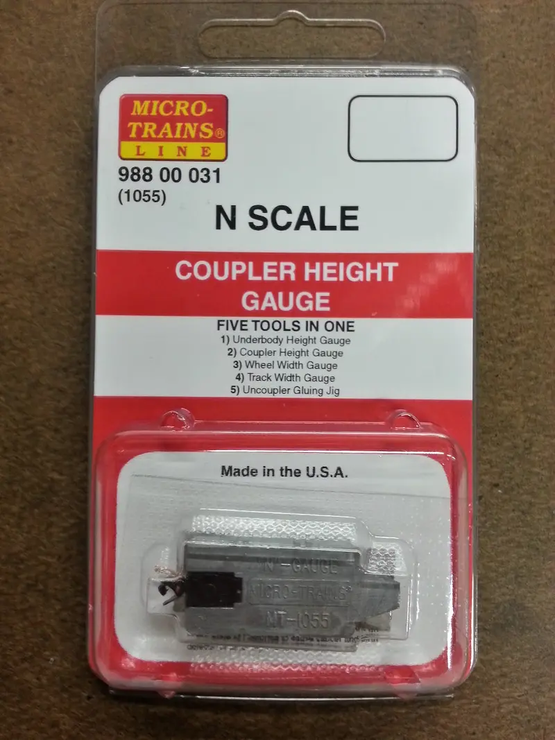 N Scale Standards Coupler Height Gauge 1