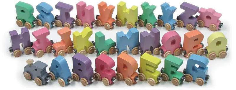 Nametrains A-Z Pastel Alphabet Letters 1