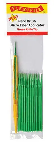 Nano Brush -- Knife Tip & 1 Applicator Handle/Holder (Green) Pkg(24) 1