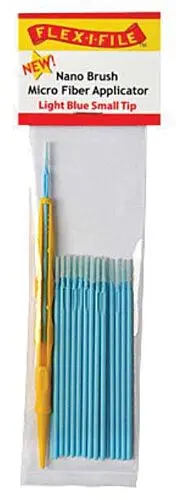 Nano Brush -- Small Tip & 1 Applicator Handle/Holder (Light Blue) Pkg(24) 1