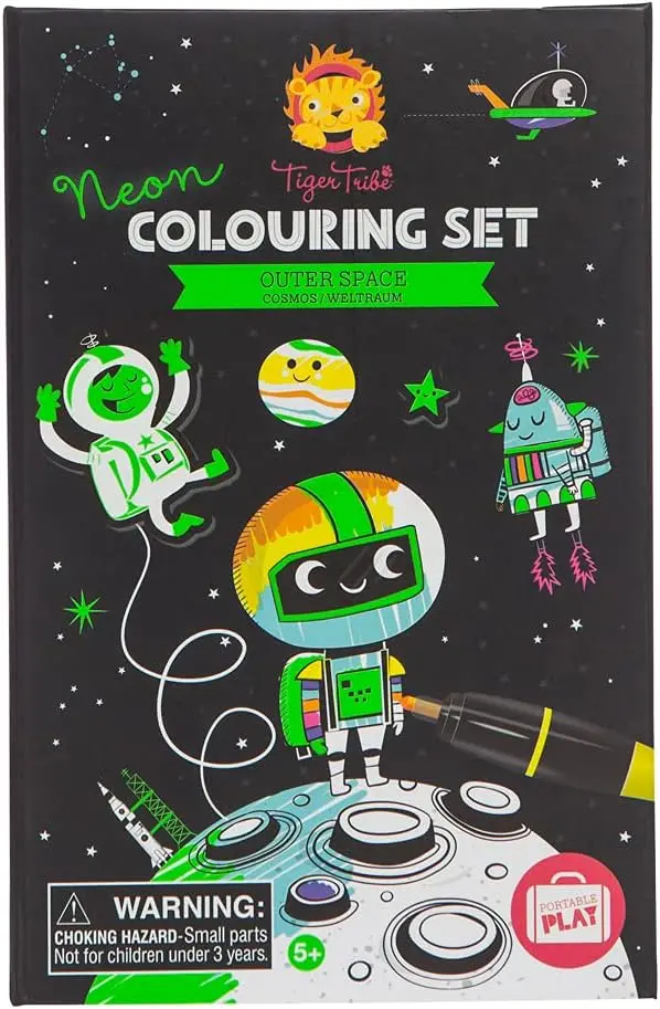 Neon Coloring Set: Outer Space 1