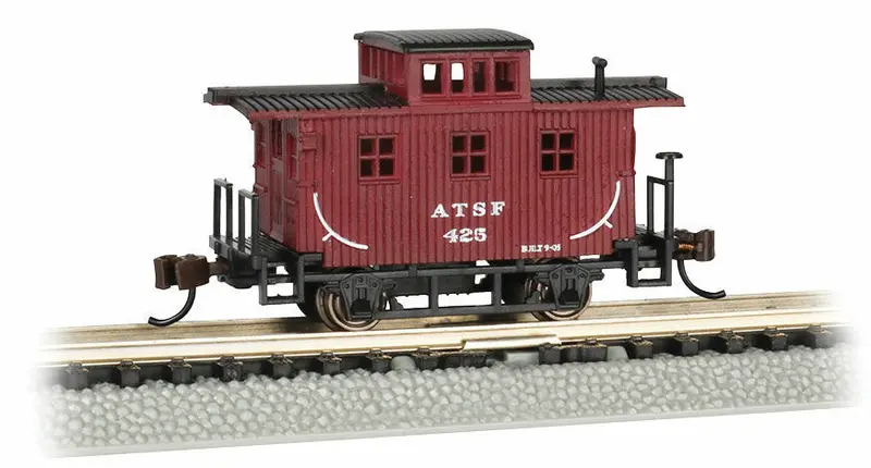 Old-Time Wood Bobber Caboose Atchison, Topeka & Santa Fe #25 1