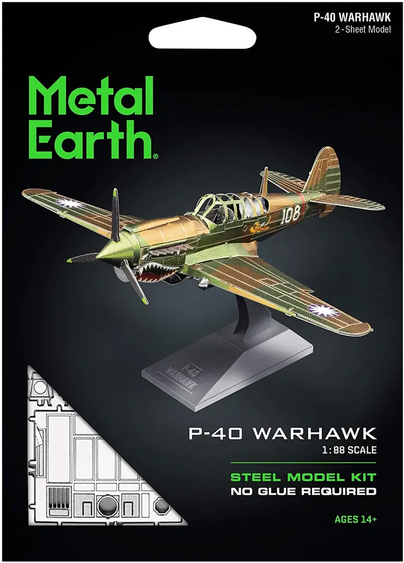 P-40 Warhawk Metal Earth  Model Kit 1