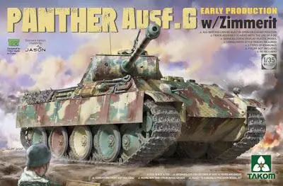 Panther Ausf G Early With Zimmerit (1/35 Scale) Plastic Military Model Kit 1