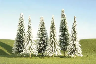 Pine Trees With Snow 8-10" Pkg(3) 1