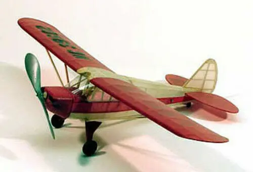 Piper Cub Coup 17.5" Wingspan Rubber Powered Aircraft Model Kit 1