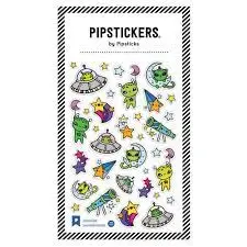 Pipsticks Puffy Space Alien Stickers Set 1