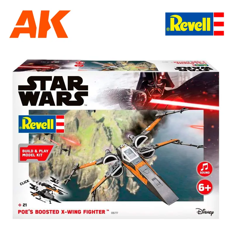 Poe's Boosted X Wing (1/78Th Scale) Plastic Sci-Fi Model Kit 1