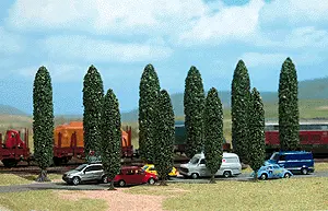 Poplar Trees (Pack Of 10) Ho Scale Scenery 1