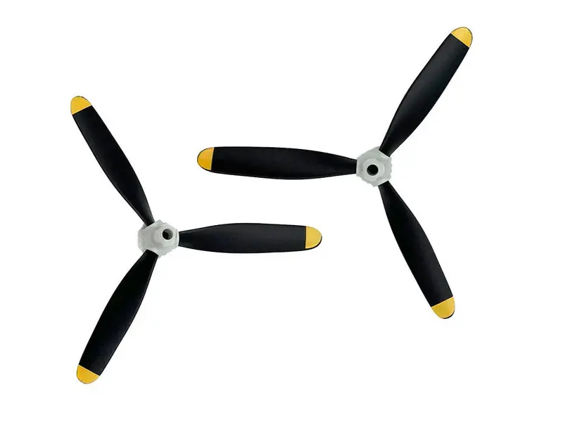 Rage R/C - 3-Blade Scale Prop & Spinner (2-Pack); F4u Jolly Rogers, P-47 Thunderbolt 1