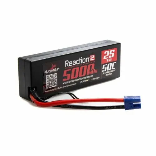 Reaction 2.0 7.4V 5000Mah 50C 2S Hardcase Lipo Battery 1