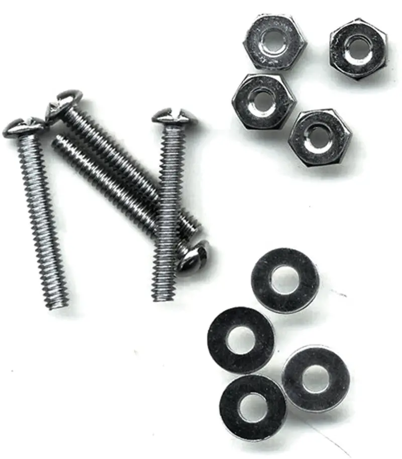 Round Head Mtg Bolts With Nuts & Washers 6-32 X 1" 1