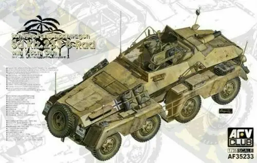 Sd.Kfz.233 8-Rad With 7.5Cm Gun (1/35 Scale) Plastic Military Model Kit 1