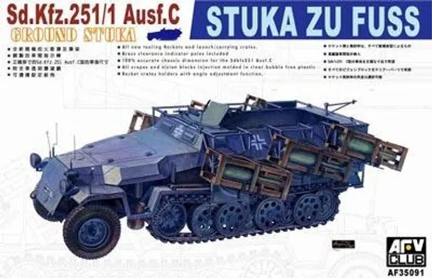 Sd.Kfz 251/1 Ausf C Stuka Zu Fuss (1/35 Scale) Plastic Military Model Kit 1