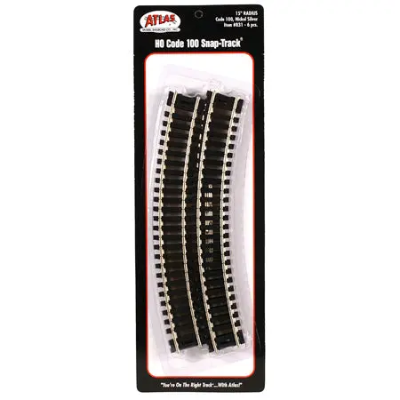 Snaptrack 15" Radius Ns Code 100 (6) Ho Scale Atl831 1