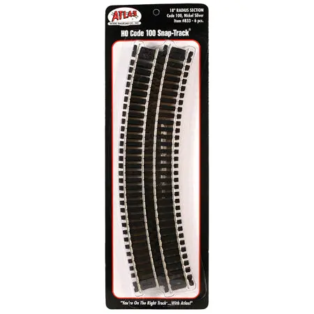 Snaptrack 18" Radius Ns (6) Code 100 Ho Scale 1
