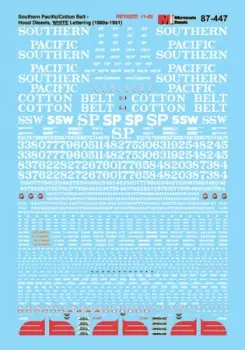 Southern Pacific Diesels In Red Wing Scheme 1984-91 Ho Decal Set 1
