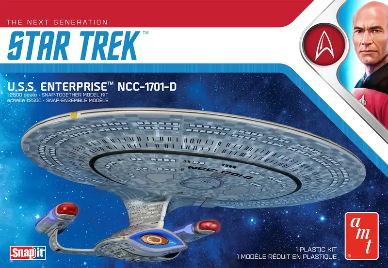 Star Trek Enterprise 1701-D (1/2500 Scale) Plastic Sci-Fi Model Kit Amt1126m 1