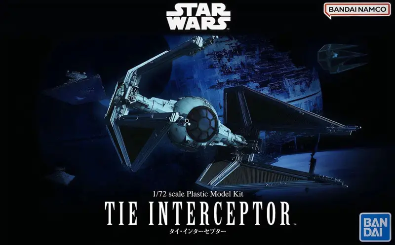 Star Wars Tie Interceptor (1/72 Scale) Plastic Sci-Fi Model Kit 1